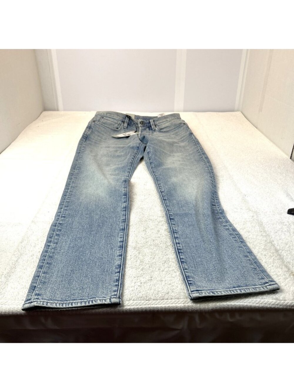 G-STAR RAW 3301 Slim  Stretch Denim Button Fly Men SZ 28/30 Sun Faded Blue New